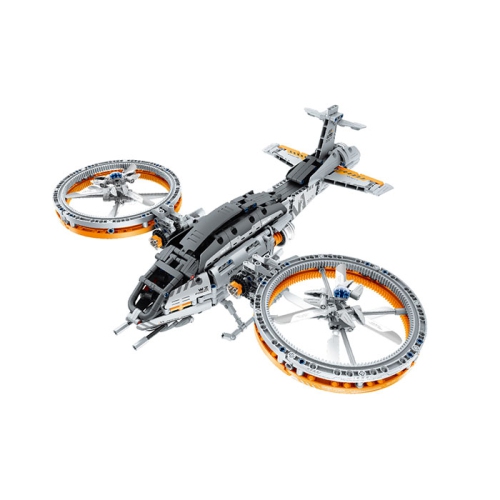 TRADEOPIA  Diy Tiltrotor Aircraft Premium Building Block Kit | 817 Pieces | Ages 6+ | Educational Stem Toy