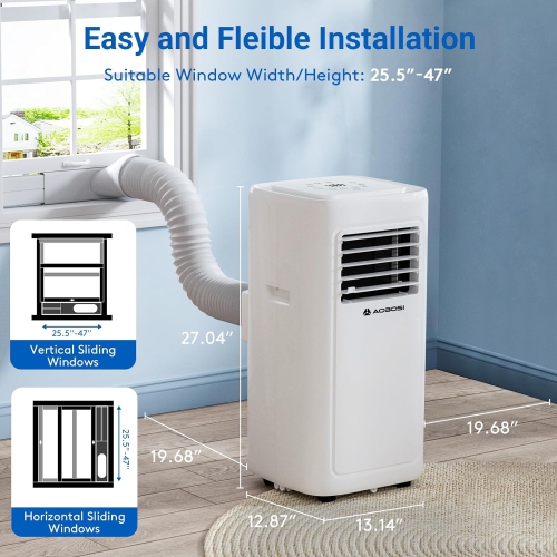 Portable Air Conditioner,10000 BTU WiFi Air Conditioner Portable for Room up to 220 Sq.ft 4-IN-1 Portable AC with Dehumidifier & Fan 2-Speed, App&24H