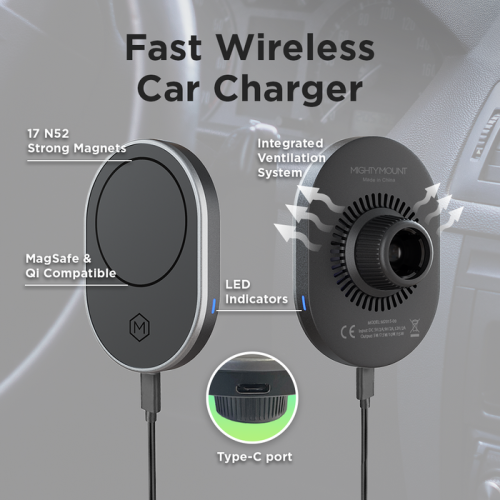 MagSafe Wireless CD Phone Mount Car Charger