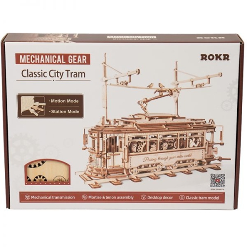 ROKR Classic City Tram LK801 - 3D Puzzle | 374 Pieces | Intermediate Advanced | Ages 14+