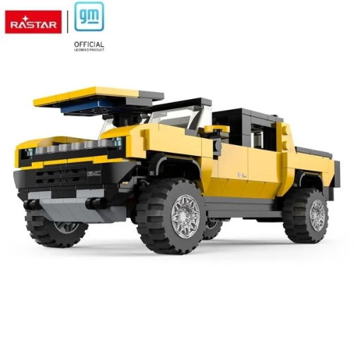 Rastar GMC Hummer EV Yellow Model Kit | 431 Pieces | Scale 1:30 | Educational STEM Toy