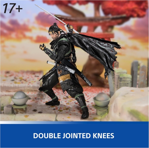 PRE ORDER NOW PlayStation, Ghost of Tsushima, 6” Jin Sakai Samurai Action Figure & 2 Accessories, The Shapes Collection, for PS5 Fans & Collectors