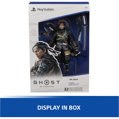 PRE ORDER NOW PlayStation, Ghost of Tsushima, 6” Jin Sakai Samurai Action Figure & 2 Accessories, The Shapes Collection, for PS5 Fans & Collectors