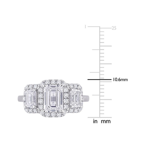 2.98 Carat Lab-Grown Diamond Engagement Ring in 14k White Gold
