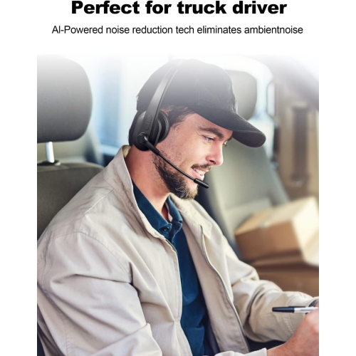 Sarevile Bluetooth Trucker Headset with Upgraded Microphone Noise Canceling for Trucker, Hand Free Wireless Headset with Adapter by SAREVILE - Open Box condition - Image 6