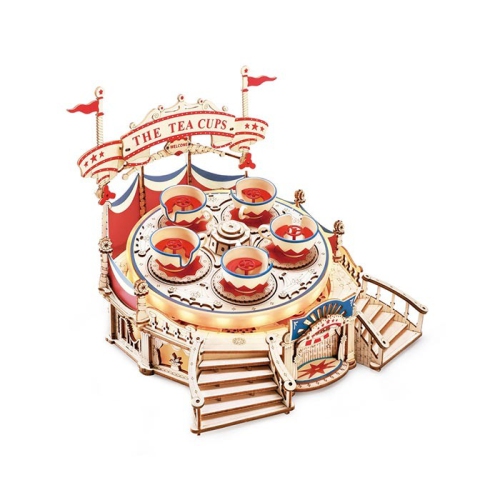 ROKR  Tilt-A-Whirl Ea04 - 3D Puzzle | 280 Pieces | Lights & Movement | Ages 14+