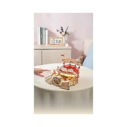 ROKR Tilt-A-Whirl EA04 - 3D Puzzle | 280 Pieces | Lights & Movement | Ages 14+