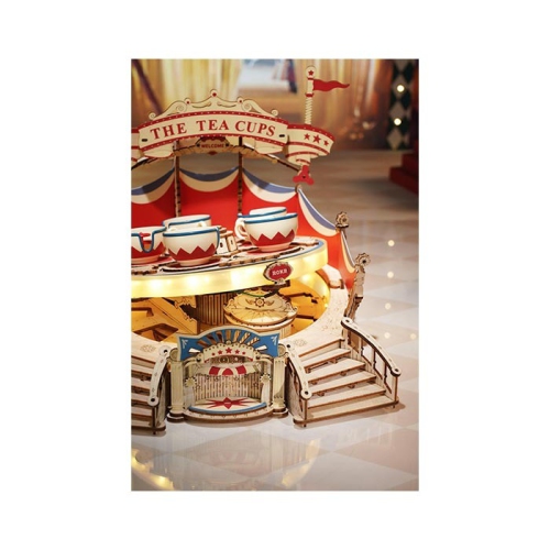 ROKR Tilt-A-Whirl EA04 - 3D Puzzle | 280 Pieces | Lights & Movement | Ages 14+