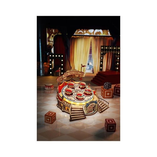 ROKR Tilt-A-Whirl EA04 - 3D Puzzle | 280 Pieces | Lights & Movement | Ages 14+