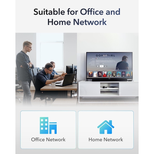 Cudy GS108 8-Port Gigabit Unmanaged Ethernet Switch | Ethernet Splitter Plug & Play Fanless Metal Design Shielded Ports Traffic Optimization