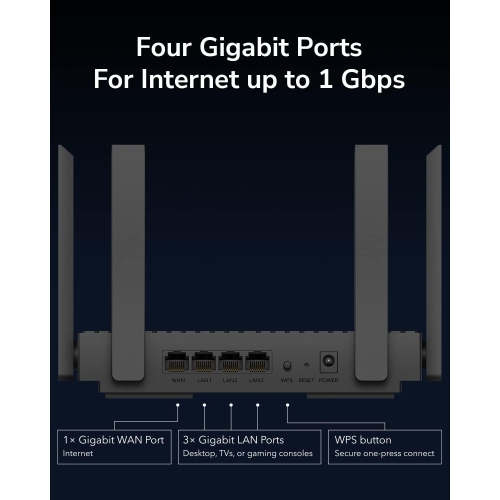 Routeur maillé Gigabit Wi-Fi 6 WR3000 AX3000 de Cudy | routeur Internet 802,11ax, 160&nbsp;MHz, MU-MIMO, OFDMA, WireGuard OpenVPN, WPA3