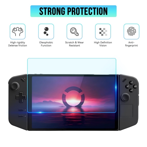 Legion Go Screen Protector Anti Blue Light 2 Pack Blue Light Blocking Tempered Glass Film Anti-Scratch Bubble Free for Lenovo Legion Go Gaming