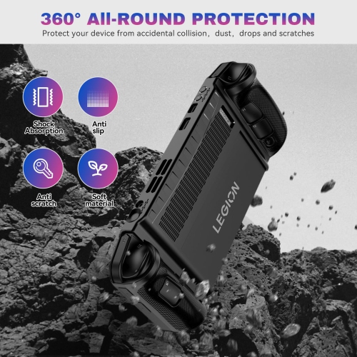 Lenovo Legion Go Case, Soft TPU Shockproof Protection Cover, Rugged Tough Anti-Slip Anti-Fall Anti-Fingerprint Case for Legion Go Handheld Gaming