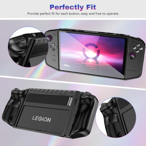 Lenovo Legion Go Case, Soft TPU Shockproof Protection Cover, Rugged Tough Anti-Slip Anti-Fall Anti-Fingerprint Case for Legion Go Handheld Gaming
