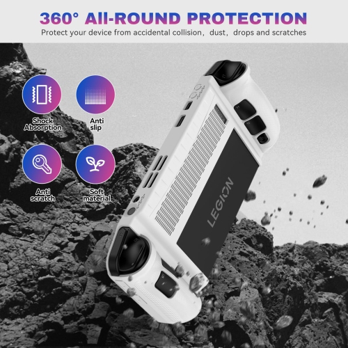 Lenovo Legion Go Case, Soft TPU Shockproof Protection Cover, Rugged Tough Anti-Slip Anti-Fall Anti-Fingerprint Case for Legion Go Handheld Gaming
