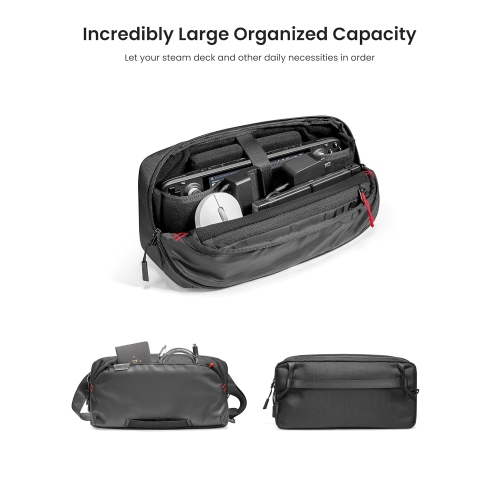 Carrying Case for Steam Deck/Steam Deck OLED/Legion Go/ASUS ROG Ally, Storage Portable Bag, Protective Shoulder Bag Pouch with Pockets Fit Console,AC