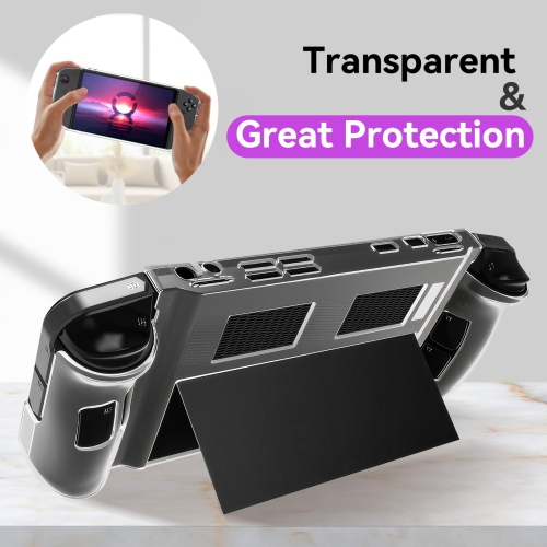 Legion Go Case Ergonomic Grip Soft TPU Shock-Absorption Case Anti-Fingerprint Scratch Resistant Cover for Lenovo Legion Go Gaming Handheld 8.8" 2023
