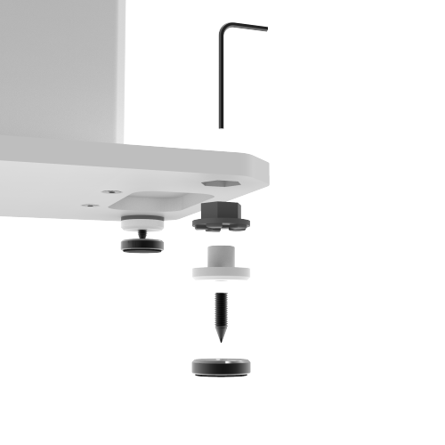 Kanto – supports de haut-parleurs remplissables de SX30 30 po avec pieds d’isolation et canal remplissable, blanc, paire