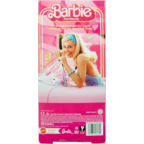 Barbie The Movie Doll, Margot Robbie as Barbie, Collectible Doll in Pink Gingham Dress with Daisy Chain Necklace