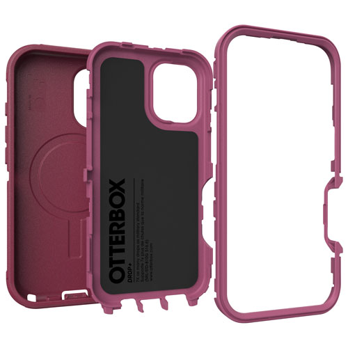 Étui rigide ajusté Defender Pro d'OtterBox avec MagSafe pour iPhone 16 - Rose Foxberry
