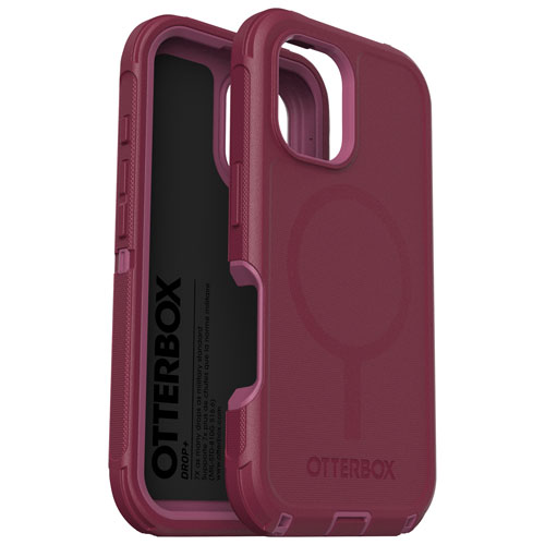 Étui rigide ajusté Defender Pro d'OtterBox avec MagSafe pour iPhone 16 - Rose Foxberry