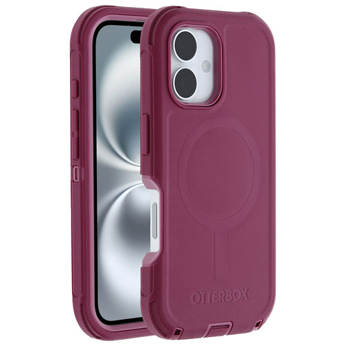 Étui rigide ajusté Defender Pro d'OtterBox avec MagSafe pour iPhone 16 - Rose Foxberry