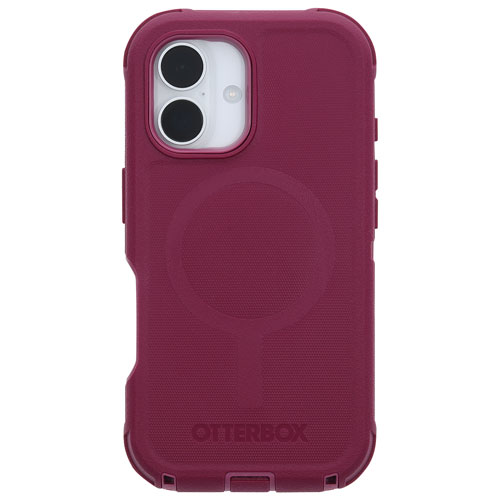 Étui rigide ajusté Defender Pro d'OtterBox avec MagSafe pour iPhone 16 - Rose Foxberry