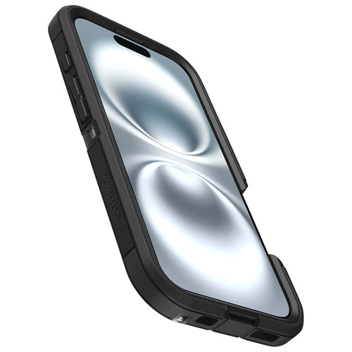 Étui rigide ajusté Defender XT d'OtterBox avec MagSafe pour iPhone 16 - Transparent et noir Dark Side