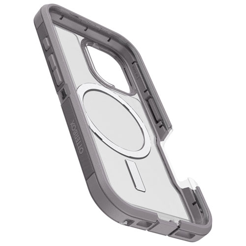 Étui rigide ajusté Defender XT d'OtterBox avec MagSafe pour iPhone 16 - Transparent Snow Capped