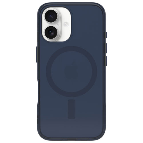 Étui rigide ajusté Symmetry d'OtterBox avec MagSafe pour iPhone 16 - Bleu Baby Blue Jeans