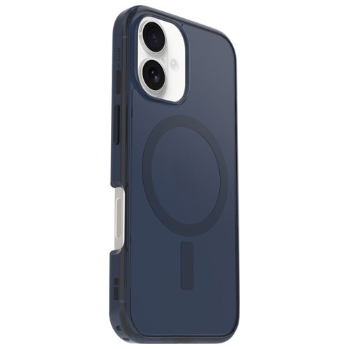 Étui rigide ajusté Symmetry d'OtterBox avec MagSafe pour iPhone 16 - Bleu Baby Blue Jeans