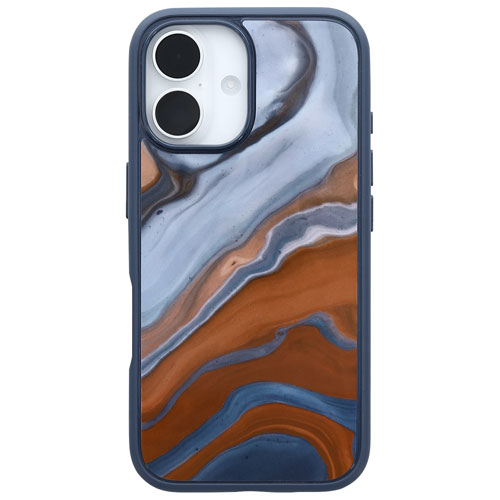 Étui rigide ajusté Symmetry d'OtterBox avec MagSafe pour iPhone 16 - Marbré High Desert Marble