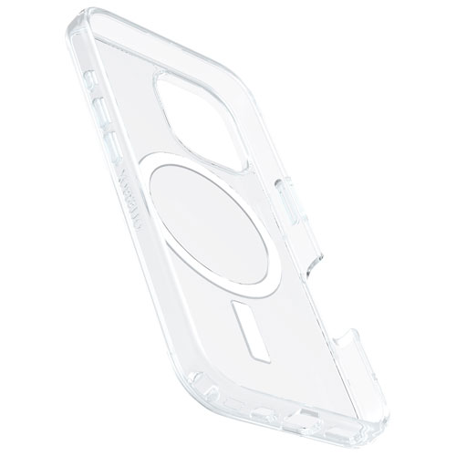 Étui rigide ajusté Symmetry+ d'OtterBox avec MagSafe pour iPhone 16 - Transparent