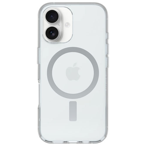 Étui rigide ajusté Symmetry+ d'OtterBox avec MagSafe pour iPhone 16 - Transparent