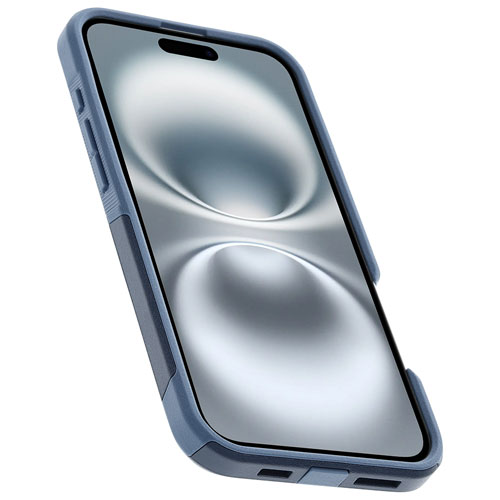 Étui rigide ajusté Commuter d'OtterBox avec MagSafe pour iPhone 16 Plus - Bleu Baby Blue Jeans