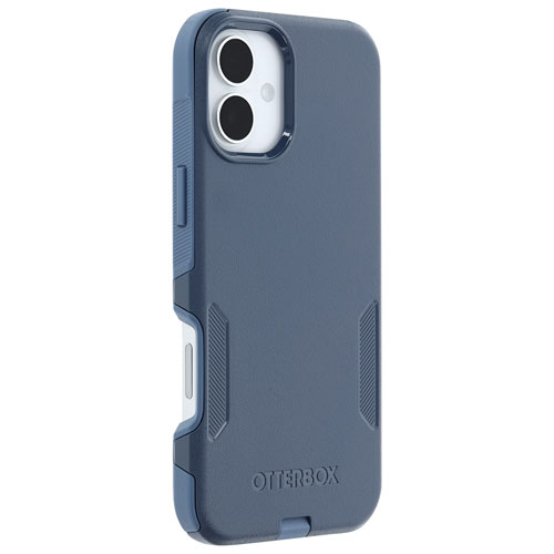 Étui rigide ajusté Commuter d'OtterBox avec MagSafe pour iPhone 16 Plus - Bleu Baby Blue Jeans