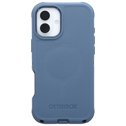 Étui rigide ajusté série Defender Pro d'OtterBox avec MagSafe pour iPhone 16 Plus - Bleu Baby Blue Jeans