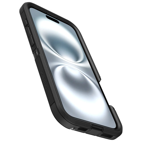 Étui rigide ajusté Defender XT d'OtterBox avec MagSafe pour iPhone 16 Plus - Transparent et noir Dark Side