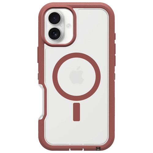 Étui rigide ajusté Defender XT d'OtterBox avec MagSafe pour iPhone 16 Plus - Rouge et blanc Dust Bowl