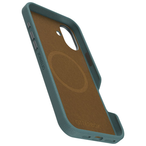 Étui rigide ajusté en cuir de cactus Symmetry d'OtterBox avec MagSafe pour iPhone 16 Plus - Armoise