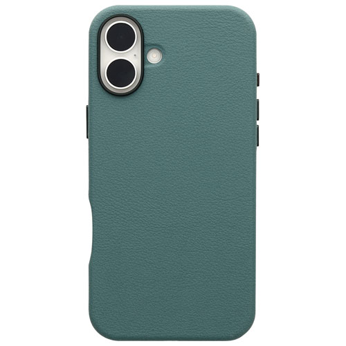 Étui rigide ajusté en cuir de cactus Symmetry d'OtterBox avec MagSafe pour iPhone 16 Plus - Armoise