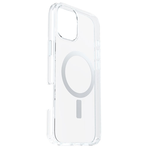Étui rigide ajusté Symmetry d'OtterBox avec MagSafe pour iPhone 16 Plus - Transparent