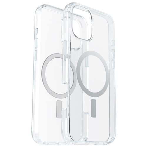 Étui rigide ajusté Symmetry d'OtterBox avec MagSafe pour iPhone 16 Plus - Transparent