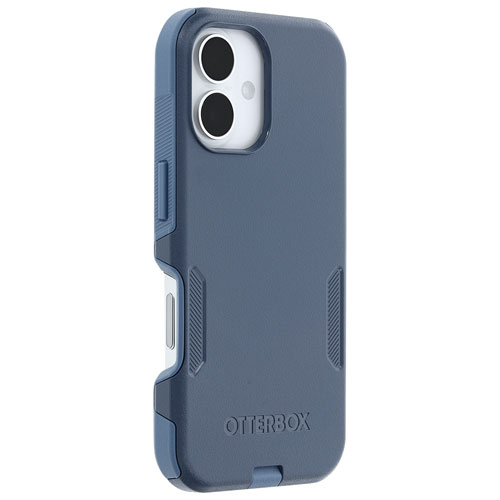 Étui rigide ajusté Commuter d'OtterBox avec MagSafe pour iPhone 16 - Bleu Baby Blue Jeans