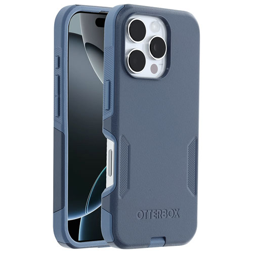 Étui rigide ajusté Commuter d'OtterBox avec MagSafe pour iPhone 16 Pro - Jean bleu poudre