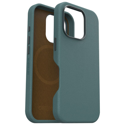 OtterBox Symmetry Cactus Leather Fitted Hard Shell Case with MagSafe for iPhone 16 Pro - Juniper Sprig