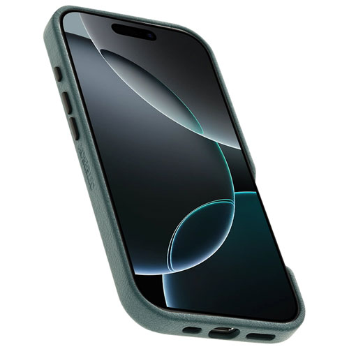 OtterBox Symmetry Cactus Leather Fitted Hard Shell Case with MagSafe for iPhone 16 Pro - Juniper Sprig