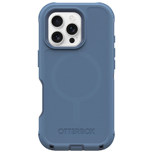 Étui rigide ajusté série Defender Pro d'OtterBox avec MagSafe pour iPhone 16 Pro - Jean bleu poudre