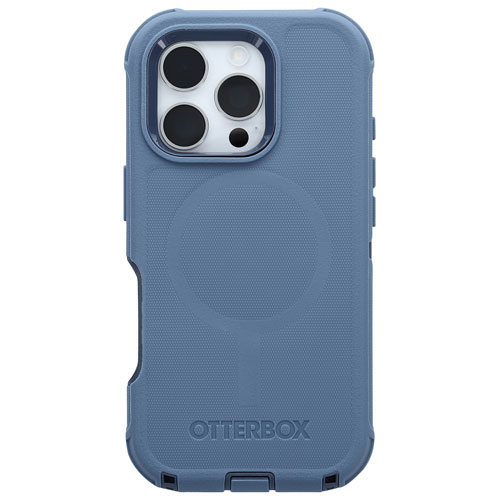 Étui rigide ajusté série Defender Pro d'OtterBox avec MagSafe pour iPhone 16 Pro - Jean bleu poudre