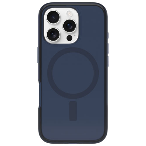 Étui rigide ajusté Symmetry d'OtterBox avec MagSafe pour iPhone 16 Pro - Ours bleu